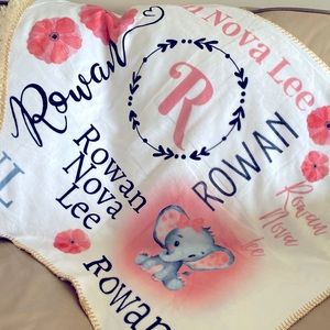 30x40 Custom Baby Blanket. Made to order.